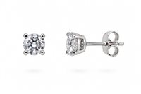 Boucles d'oreilles in Or Zircone GRIFFE ZIRCONI 2MM